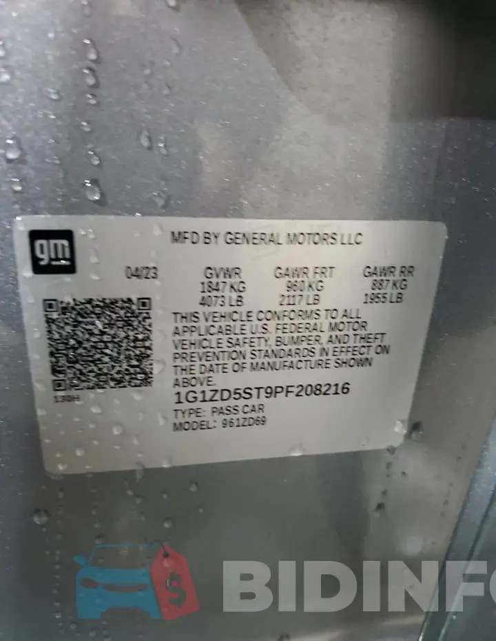 1G1ZD5ST9PF208216 Photo# 13