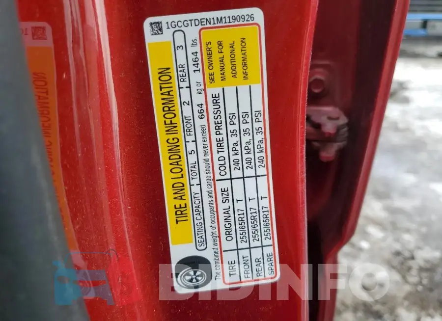 1GCGTDEN1M1190926 Photo# 12