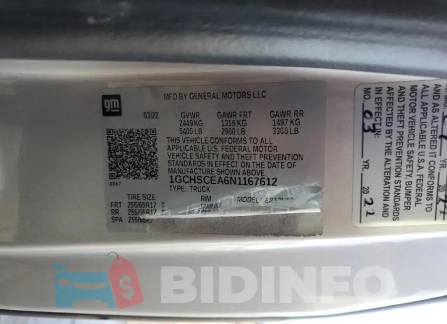 1GCHSCEA6N1167612 Photo# 12