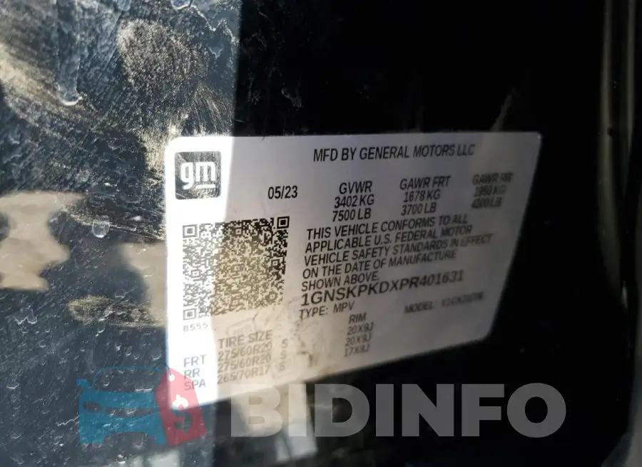 1GNSKPKDXPR401631 Photo# 13