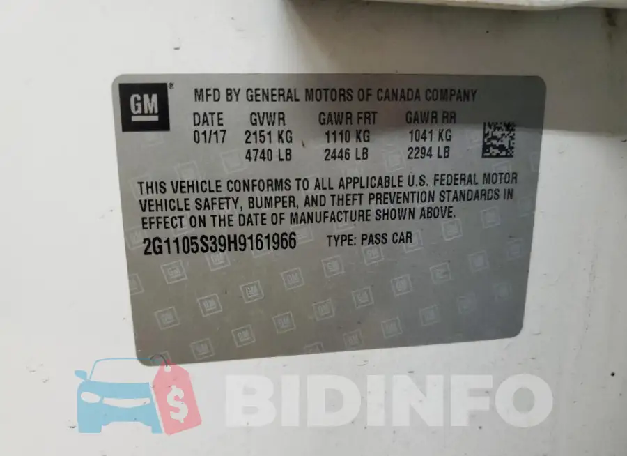 2G1105S39H9161966 Photo# 12