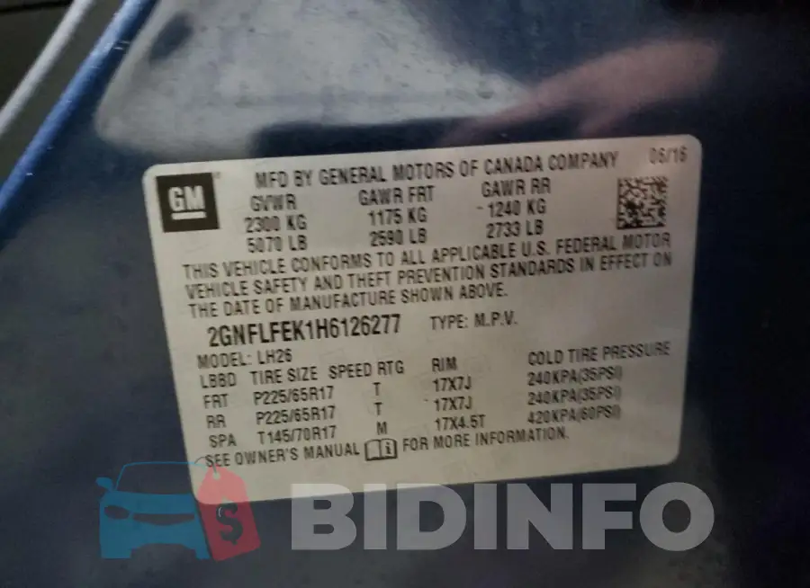 2GNFLFEK1H6126277 Photo# 12