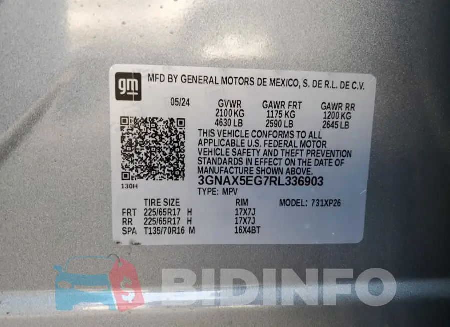 3GNAX5EG7RL336903 Photo# 14