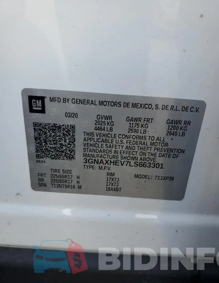 3GNAXHEV7LS663301 Photo# 13