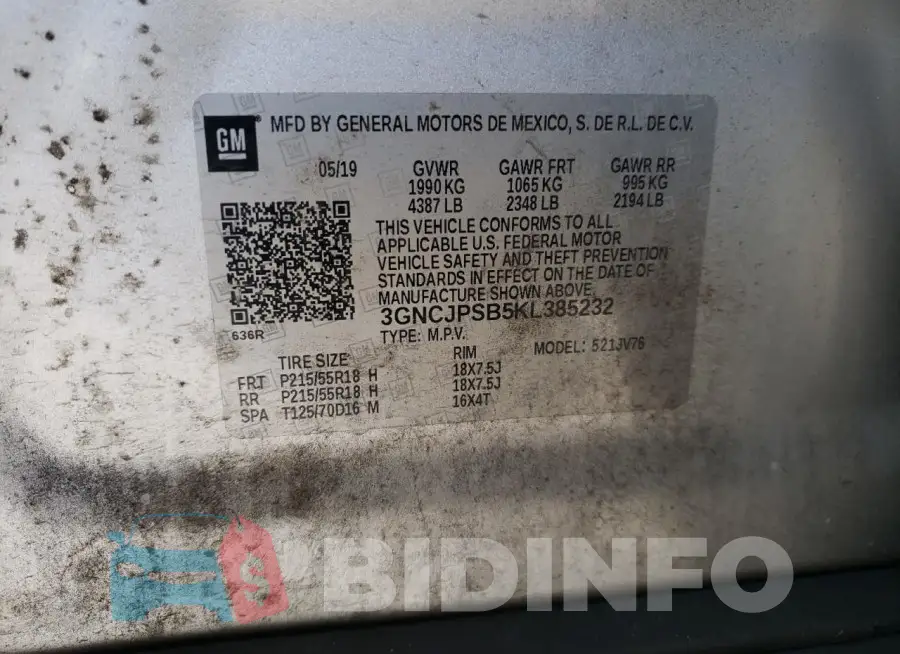 3GNCJPSB5KL385232 Photo# 12