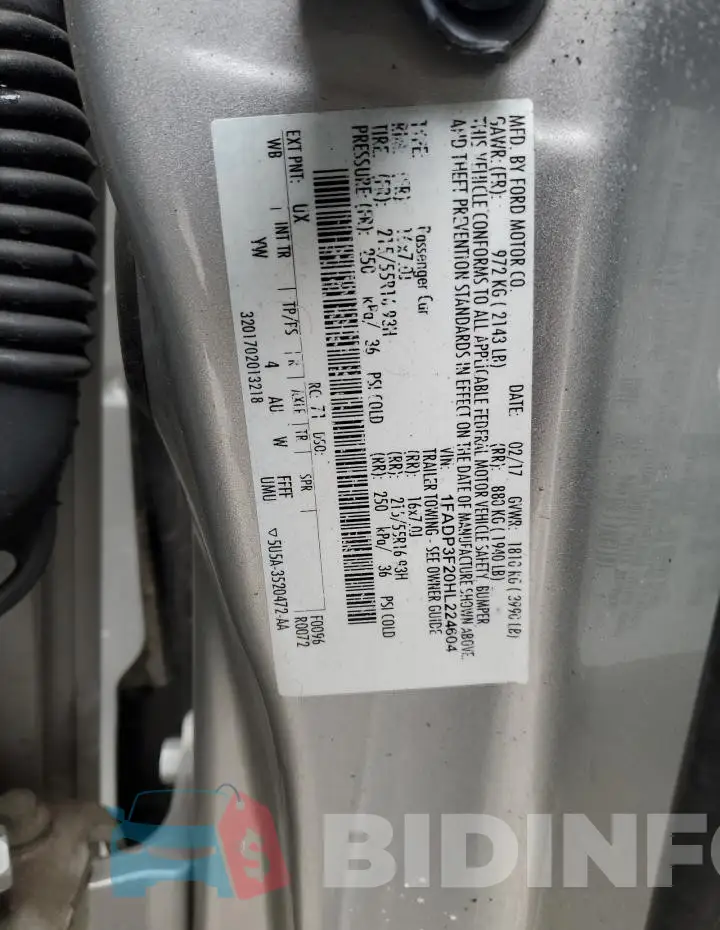 1FADP3F20HL224604 Photo# 12
