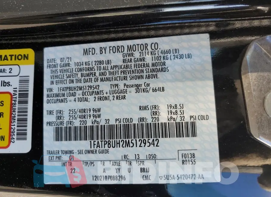1FATP8UH2M5129542 Photo# 12