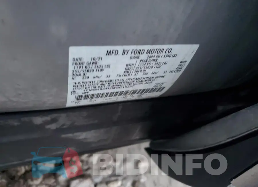 1FMSK8DH3MGC15267 Photo# 13