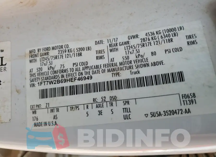 1FT7W2B69HEF46949 Photo# 12