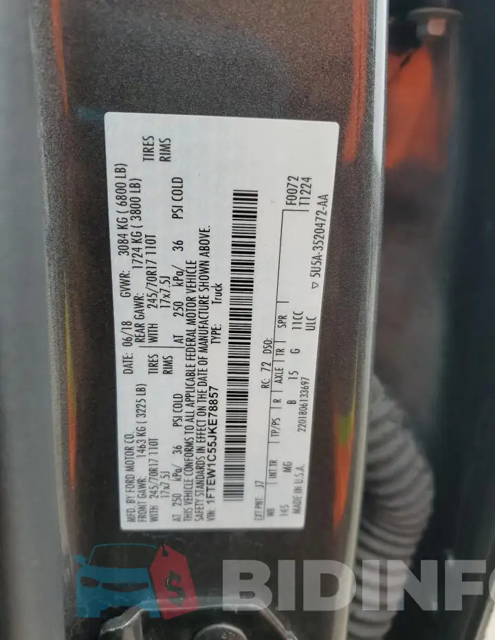 1FTEW1C55JKE78857 Photo# 12