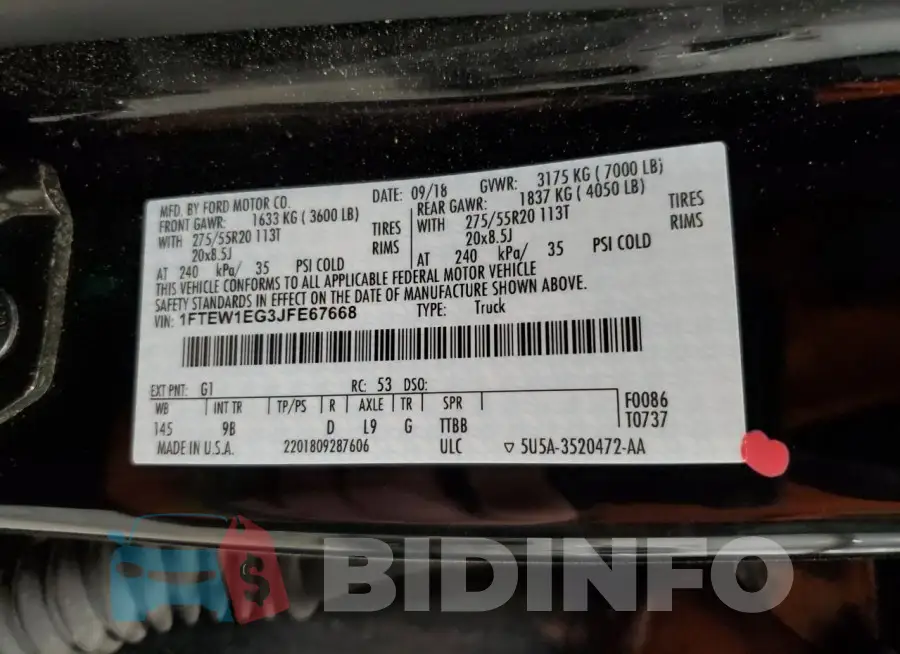 1FTEW1EG3JFE67668 Photo# 13