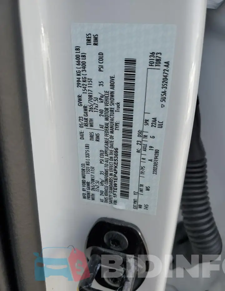 1FTEW1EP4PKE53696 Photo# 12