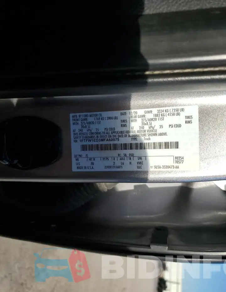 1FTFW1ED3MFA60075 Photo# 12