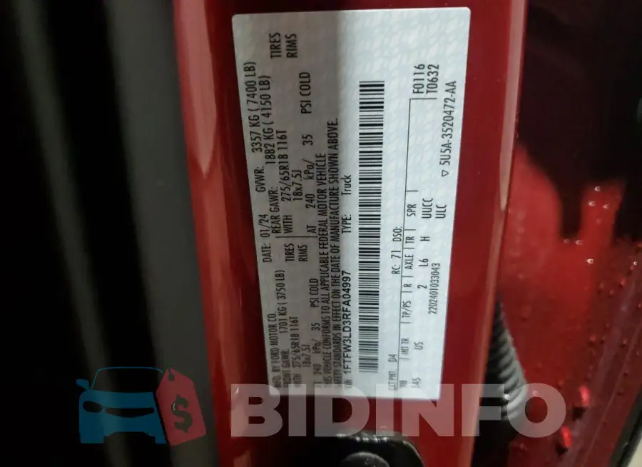 1FTFW3LD3RFA04997 Photo# 13
