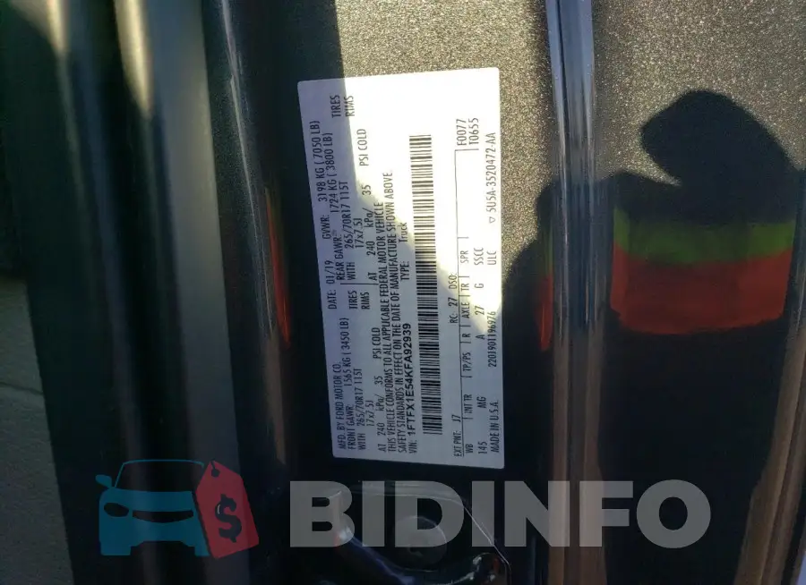 1FTFX1E54KFA92939 Photo# 12