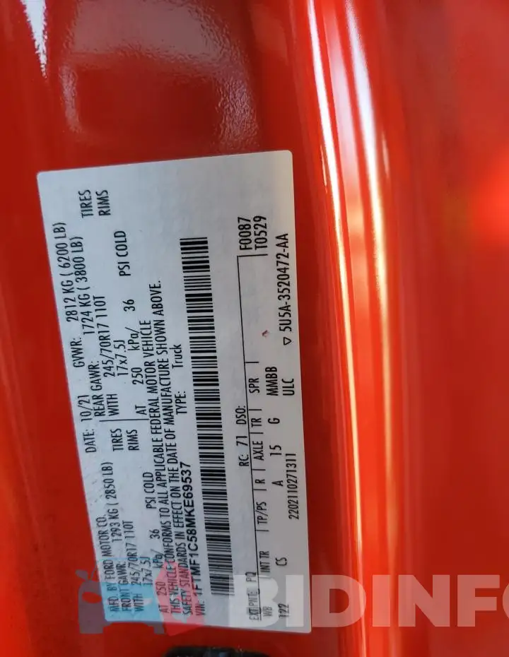 1FTMF1C58MKE69537 Photo# 12