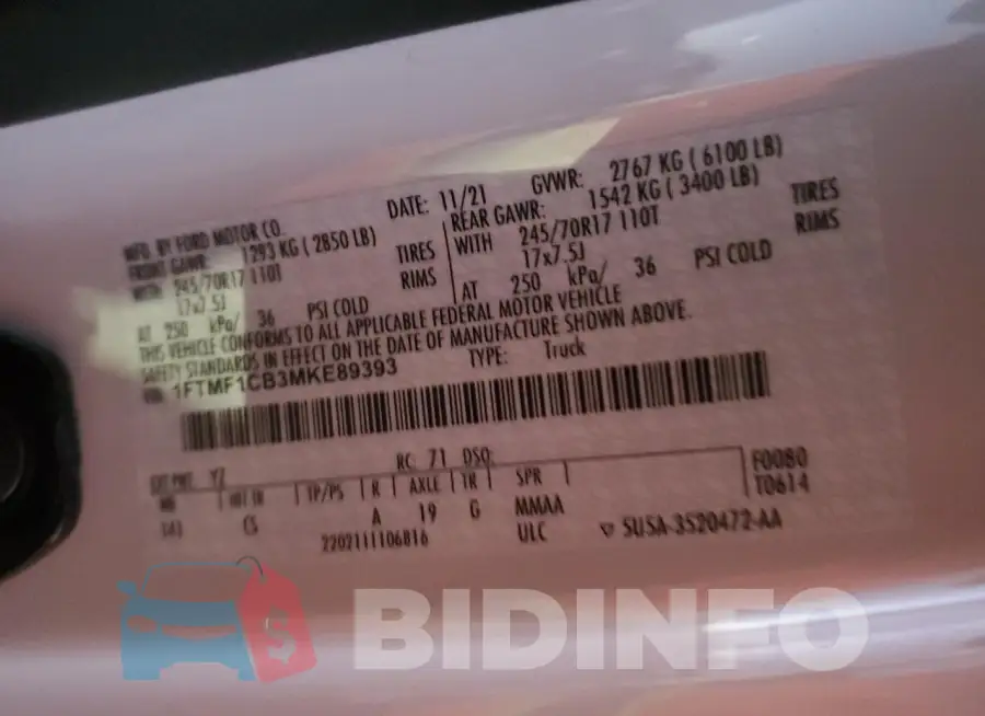 1FTMF1CB3MKE89393 Photo# 13