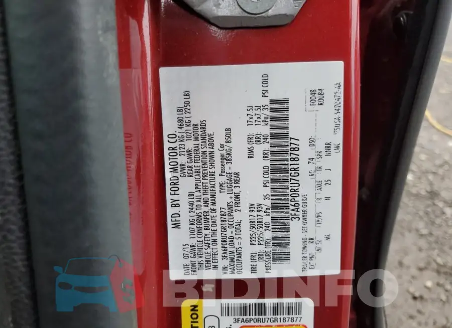 3FA6P0RU7GR187877 Photo# 12