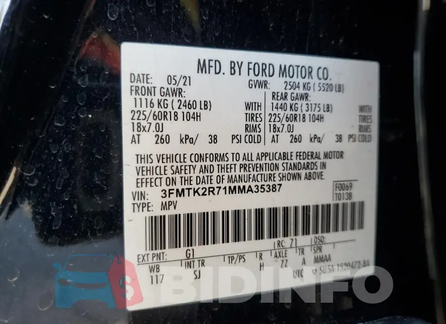 3FMTK2R71MMA35387 Photo# 13