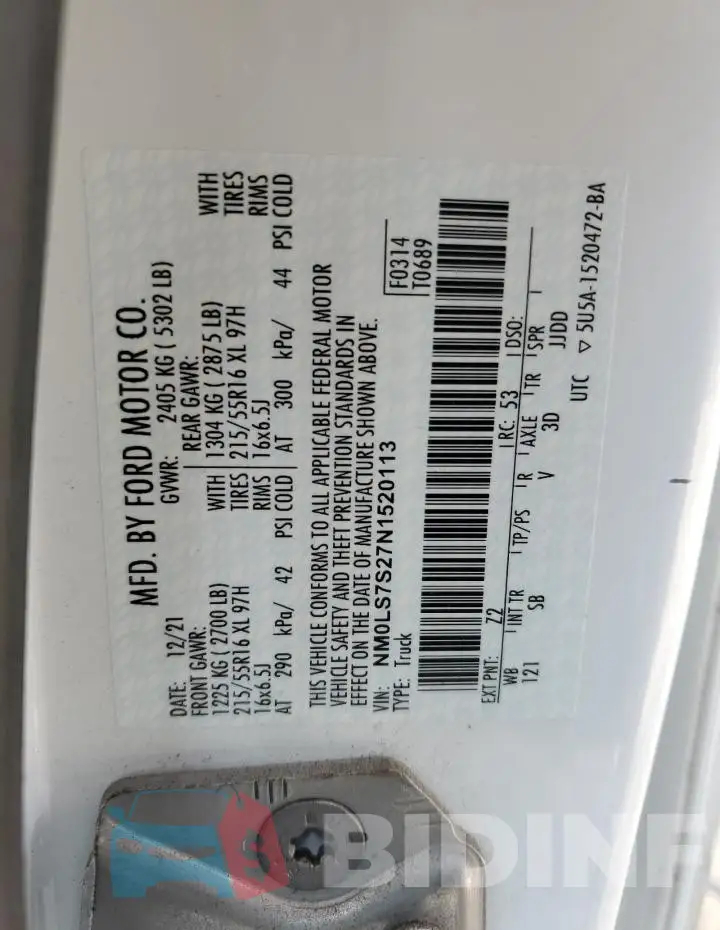NM0LS7S27N1520113 Photo# 12