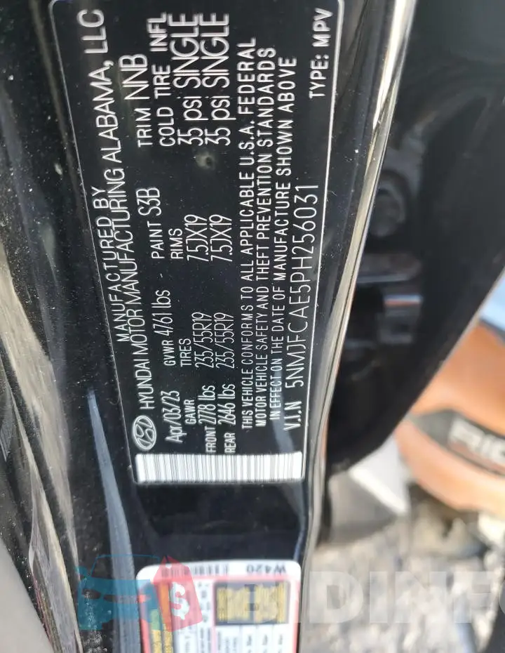 5NMJFCAE5PH256031 Photo# 13