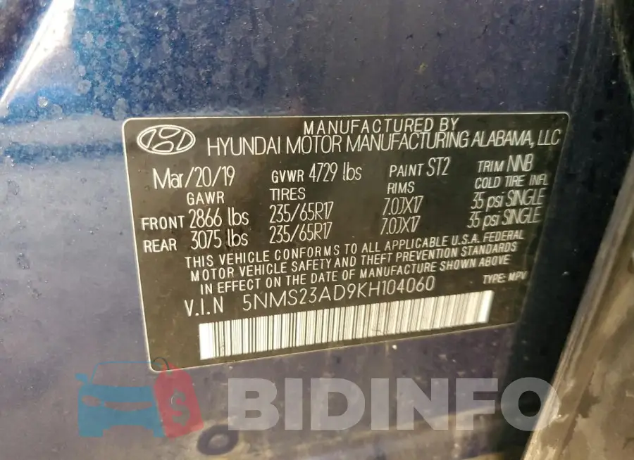 5NMS23AD9KH104060 Photo# 13