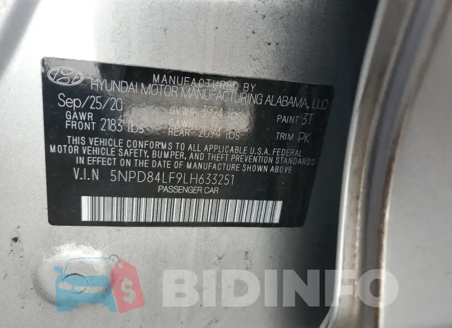 5NPD84LF9LH633251 Photo# 12