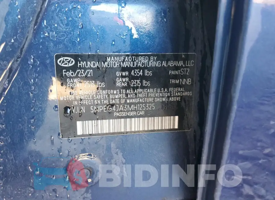 5NPEG4JA3MH125325 Photo# 12