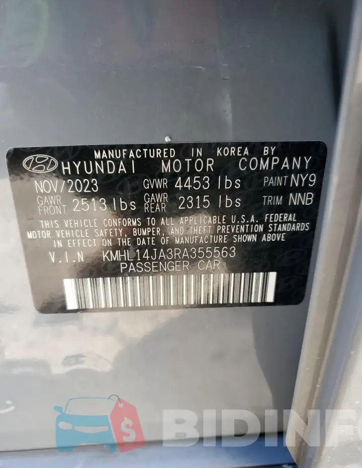 KMHL14JA3RA355563 Photo# 12