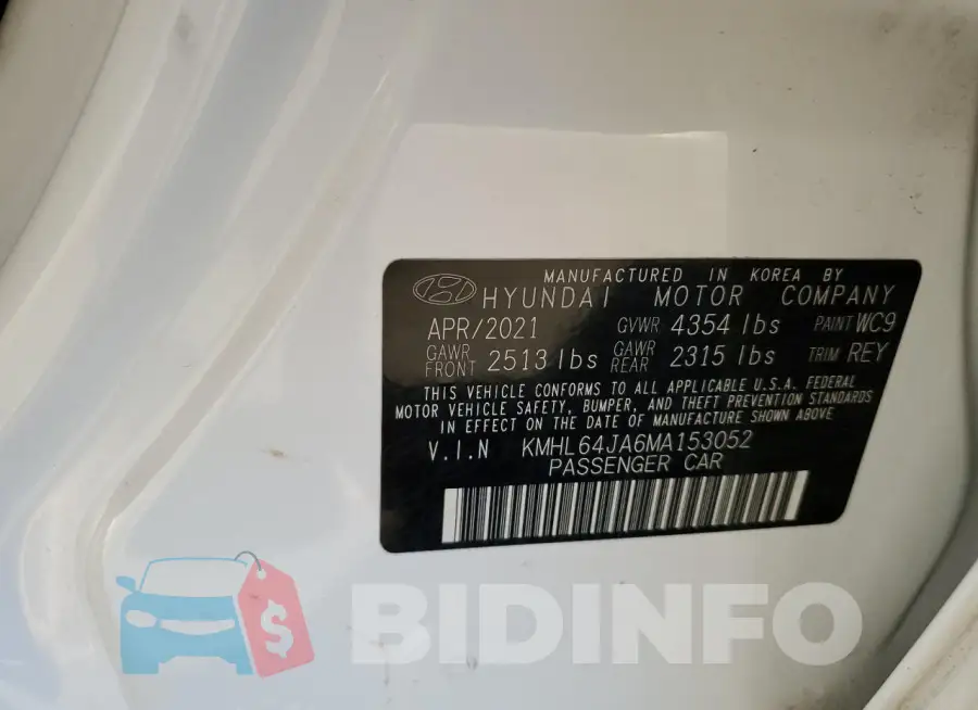 KMHL64JA6MA153052 Photo# 12