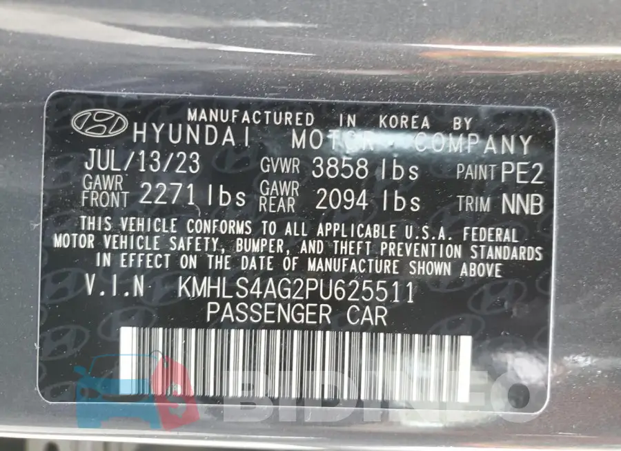 KMHLS4AG2PU625511 Photo# 12