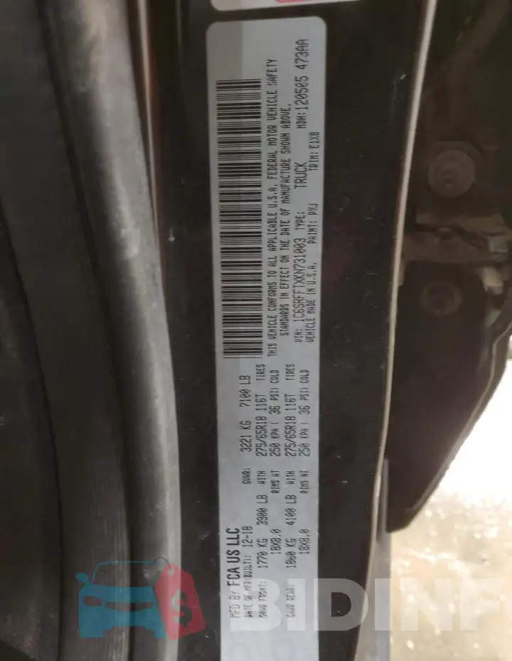 1C6SRFFTXKN731003 Photo# 14