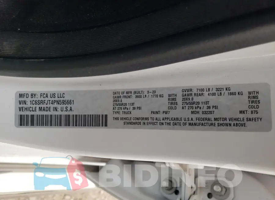 1C6SRFJT4PN595661 Photo# 12