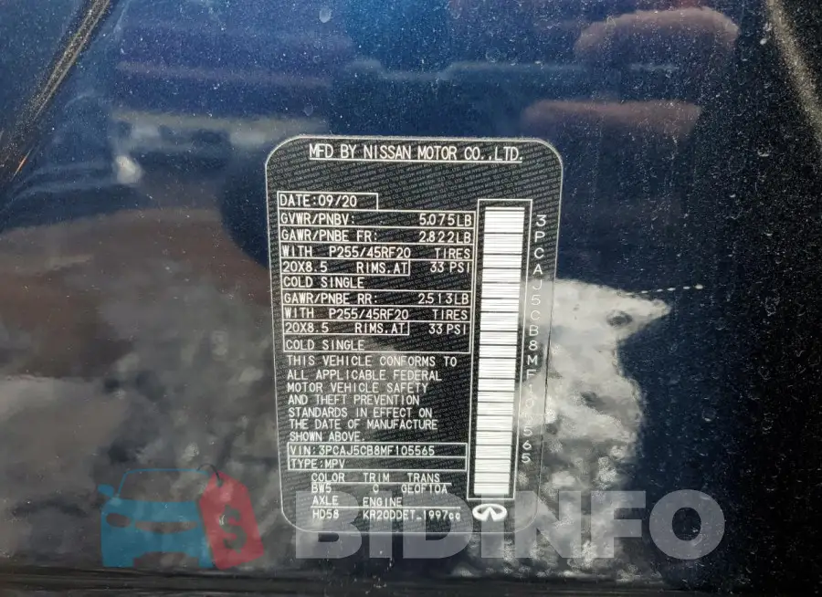 3PCAJ5CB8MF105565 Photo# 13