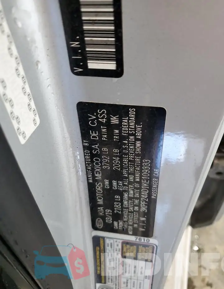 3KPF24AD1KE109333 Photo# 12