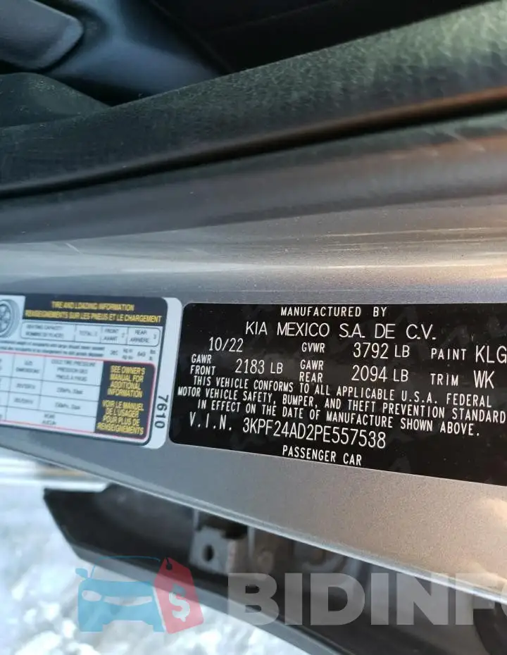 3KPF24AD2PE557538 Photo# 13