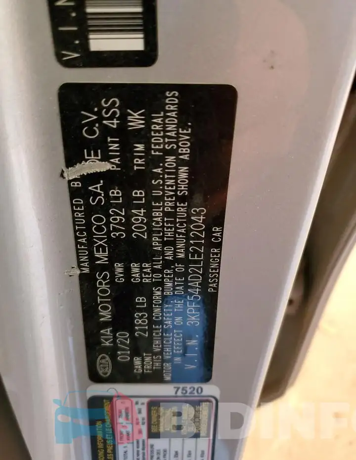 3KPF54AD2LE212043 Photo# 12