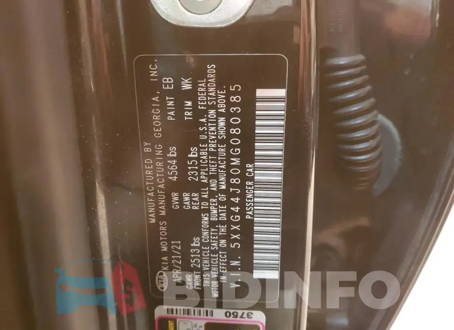 5XXG44J80MG080385 Photo# 12