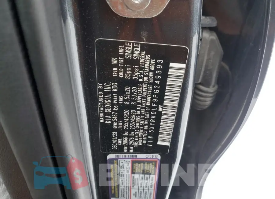 5XYRKDLF9PG249393 Photo# 12