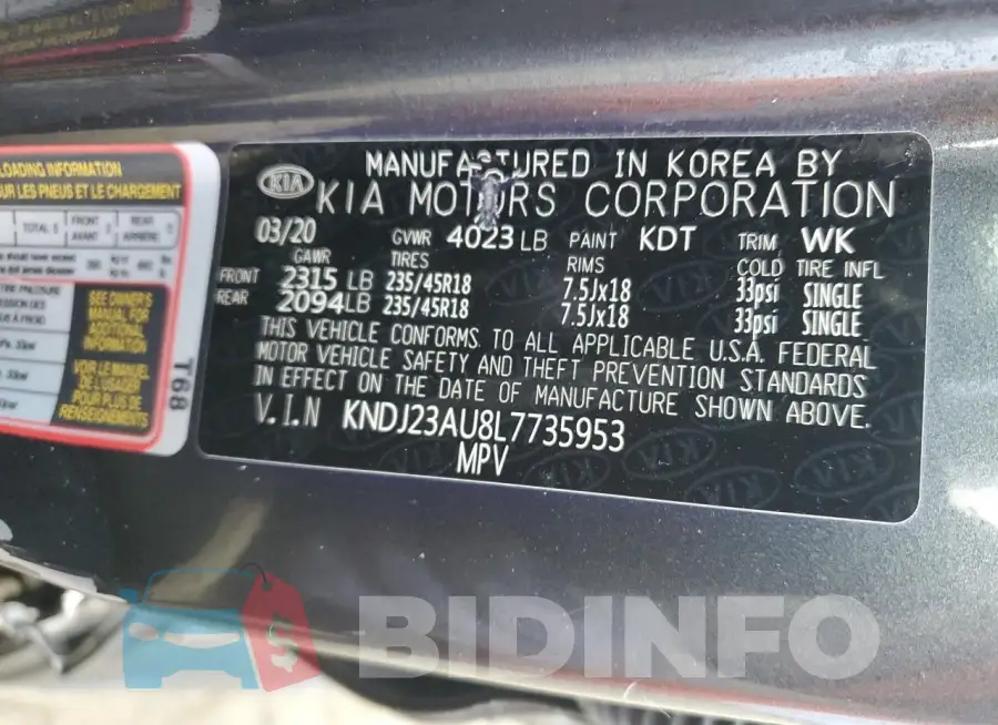 KNDJ23AU8L7735953 Photo# 13