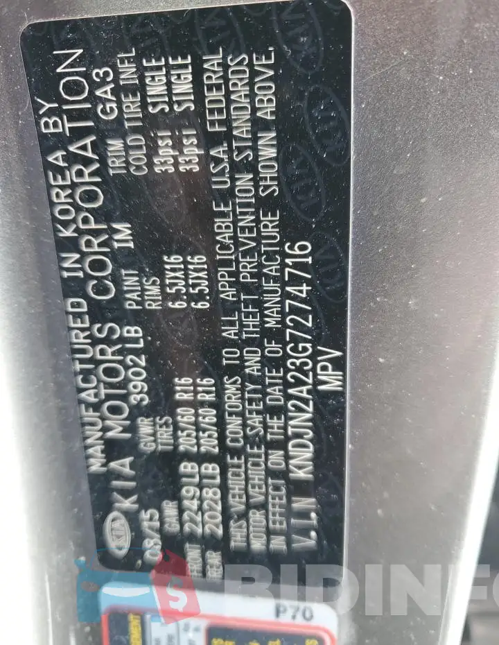 KNDJN2A23G7274716 Photo# 12