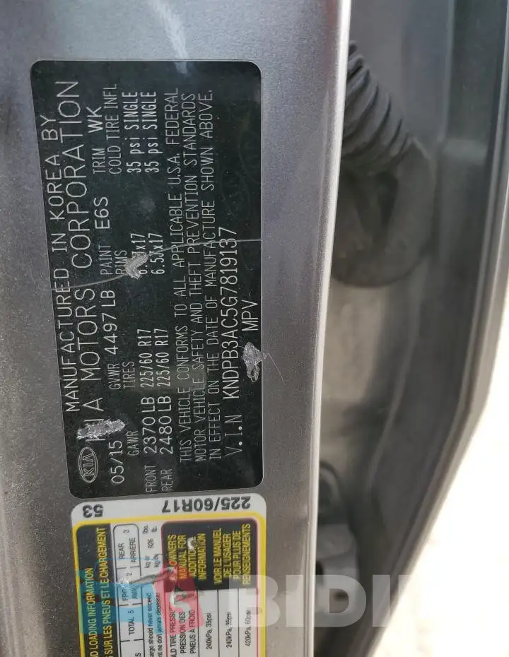 KNDPB3AC5G7819137 Photo# 12