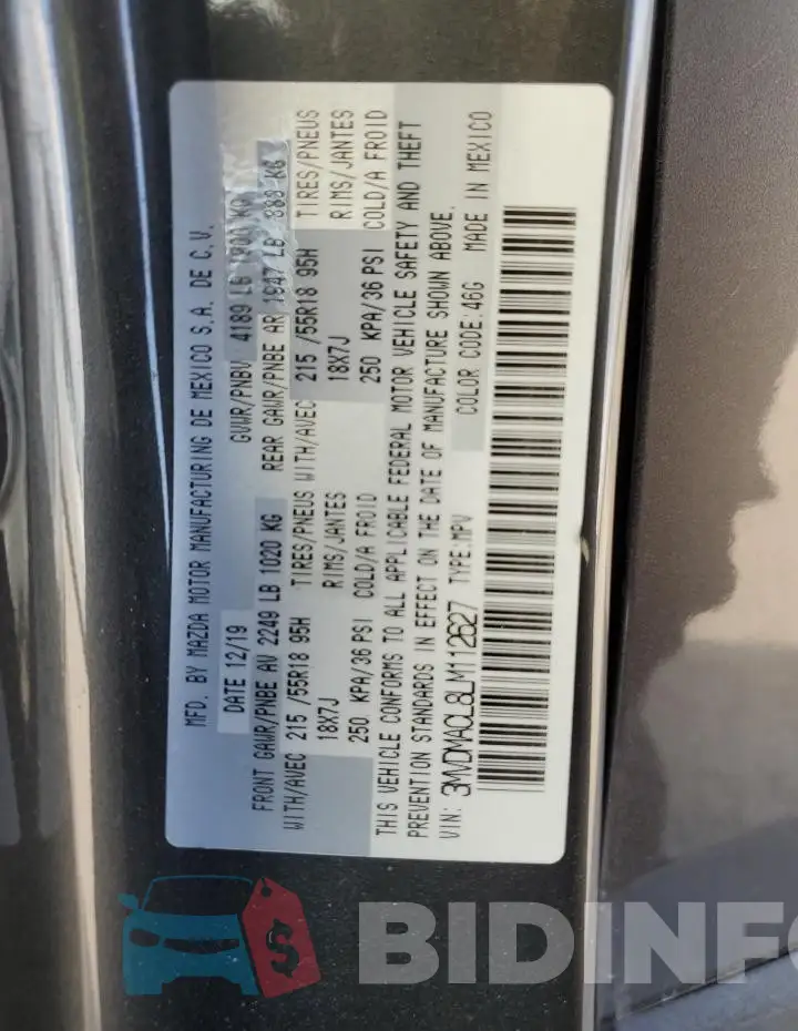 3MVDMACL8LM112627 Photo# 13