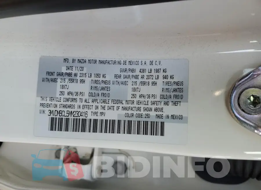 3MVDMBCL5MM230416 Photo# 13