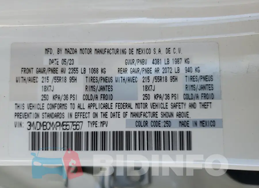 3MVDMBCMXPM557567 Photo# 13
