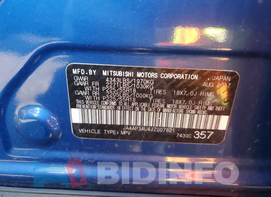JA4AP3AU4JZ007821 Photo# 14