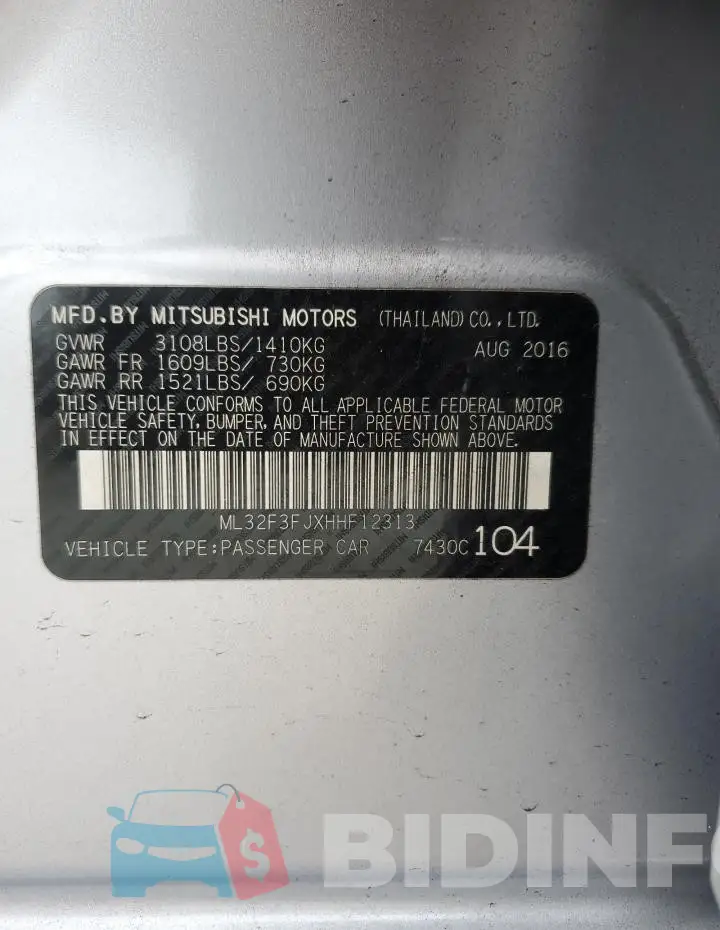 ML32F3FJXHHF12313 Photo# 12
