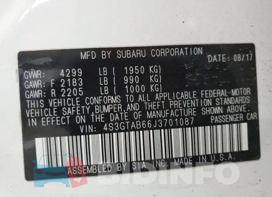 4S3GTAB66J3701087 Photo# 13