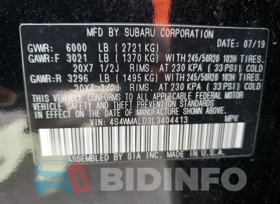4S4WMALD3L3404413 Photo# 13