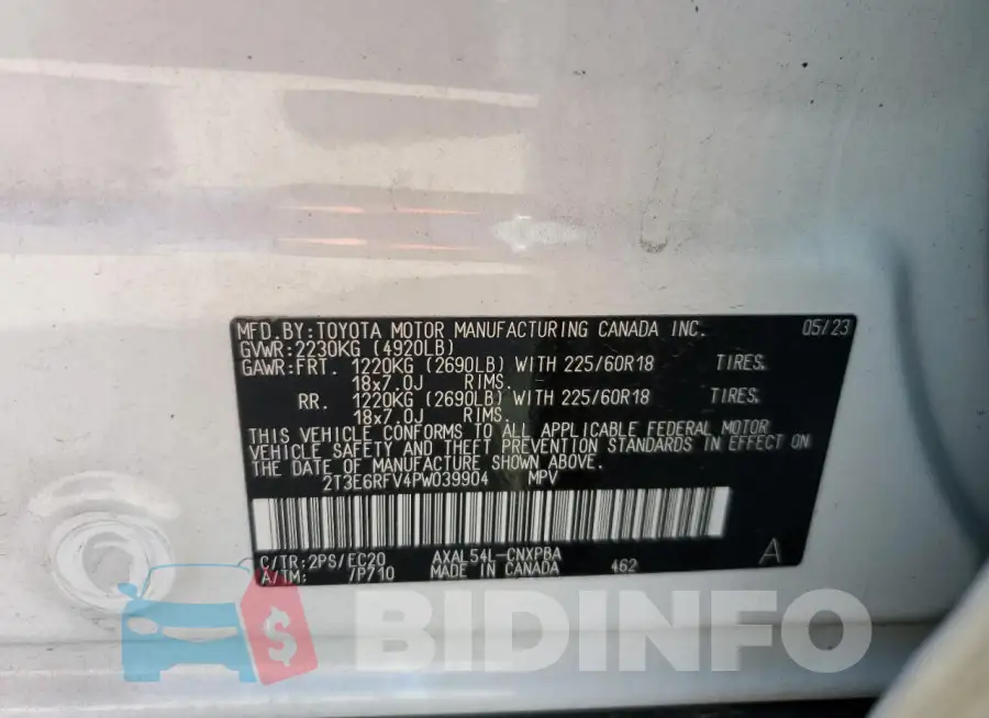 2T3E6RFV4PW039904 Photo# 13